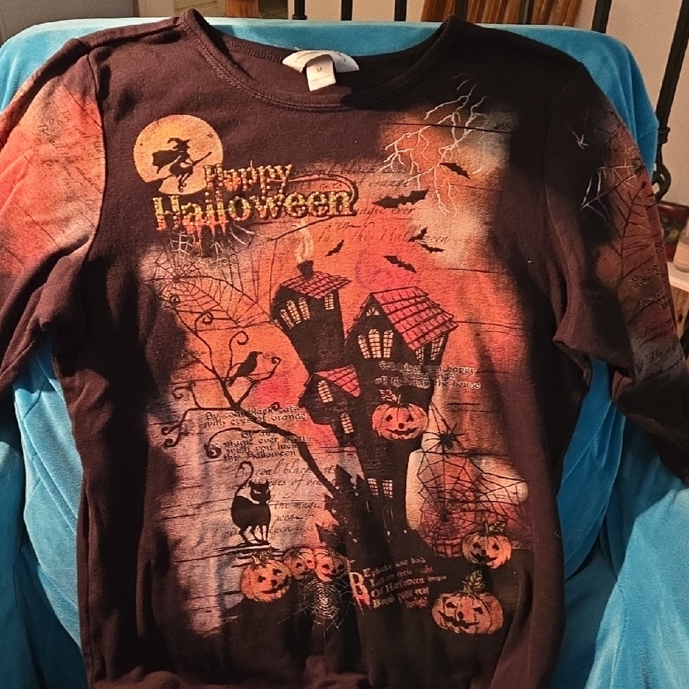 Spooky Halloween Kids Costume Shirt - Black and Orange